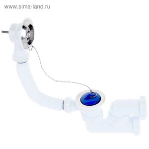 Сифон для ванны Aquant, 1 1/2" х 40 мм, с выпуском и переливом, с металлической решеткой