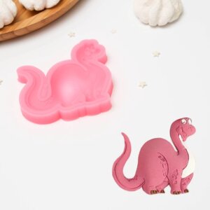 Силиконовый молд «Динозавр», 8812 см, цвет розовый