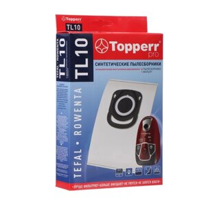 Синтетические пылесборники Topperr TL10 для пылесосов Tefal, Rowenta, 4 шт. 1 фильтр