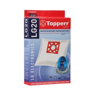 Синтетический пылесборник Topperr LG 20 для пылесосов LG Electronics, 4 шт. 1 фильтр