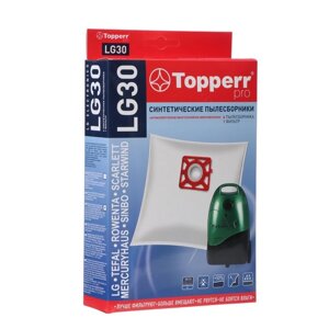 Синтетический пылесборник Topperr LG 30 для пылесосов LG Electronics, 4 шт. 1 фильтр