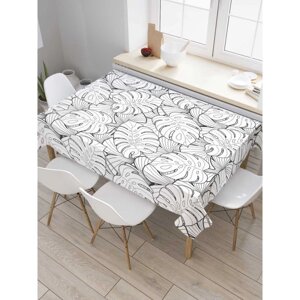Скатерть на стол «Черно-белые тропики», прямоугольная, оксфорд, размер 120х145 см