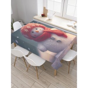 Скатерть на стол «Снеговик», прямоугольная, оксфорд, размер 120х145 см