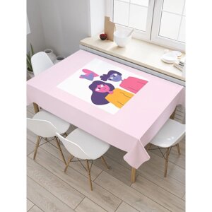 Скатерть на стол «Влюбленные», прямоугольная, сатен, размер 145х180 см