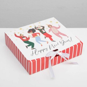 Складная коробка подарочная «Happy NY», 20 18 5 см