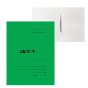 Скоросшиватель Calligrata "Дело", 300 г/м²зеленый, мелованный, до 200 листов