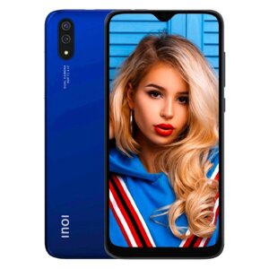 Смартфон INOI 7 2020, 6,22", TFT, 16Гб, 2Гб, 8+0,3Мп, 4G, Android 9, небесно-синий