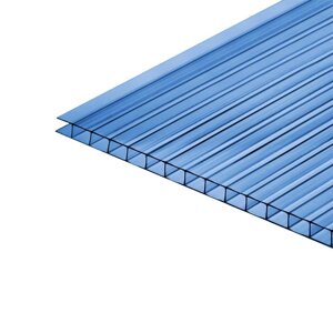 Сотовый поликарбонат, 4 мм, 2.1 6 м, УФ, синий