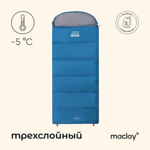 Спальный мешок maclay camping comfort cool, одеяло, 3 слоя, левый, 220х90 см,5/10°С