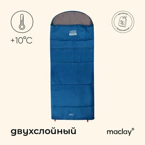 Спальный мешок maclay camping comfort summer, одеяло, 2 слоя, правый, 220х90 см,10/25°С