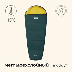 Спальный мешок maclay trekking cold, кокон, 4 слоя, левый, 185х85 см,10/5°С