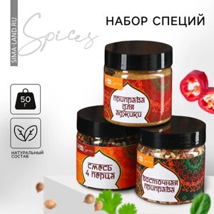 Специи набор «Новые грани вкуса»смесь 4 перца, приправа для аджики, восточная приправа, 300 г (3 шт. х 100 г).