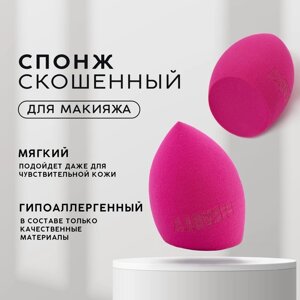 Спонж-капля скошенный Beauty, увеличивается при намокании, цвет фуксия, BEAUTY FOX