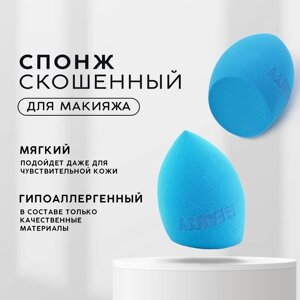 Спонж-капля скошенный Beauty, увеличивается при намокании, цвет синий, BEAUTY FOX