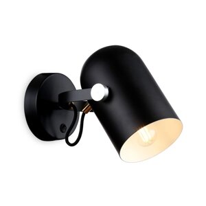 Спот накладной с выключателем в стиле лофт Ambrella light, Traditional, TR8204, E27, цвет чёрный