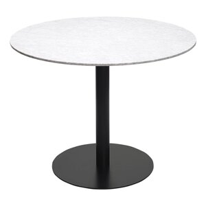 Стол обеденный Trond, 10001000760 мм, цвет белый мрамор / чёрный