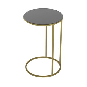 Стол журнальный «Остин Гласс», 450450705 мм, цвет чёрная лакобель / золотой каркас