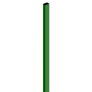 Столб, 60 40 мм, толщина 1,5 мм, высота 2 м, с заглушкой, зелёный