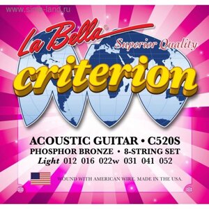Струны для акустической гитары La Bella C520S Criterion Light