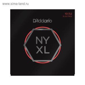 Струны для электрогитары D'Addario NYXL1052 NYXL никелирован, L. Top/Heavy Bottom, 10-52