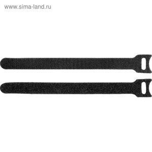 Стяжки кабельные-липучки "ЗУБР" черные ВЕЛЬКРО, 16 х 210 мм, нейлон, 10 шт.