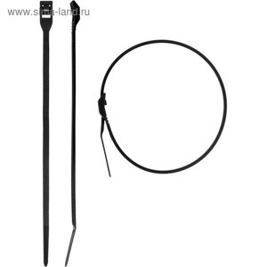 Стяжки кабельные "ЗУБР" черные, с плоским замком, 2.5 х 110 мм, нейлон, 50 шт.
