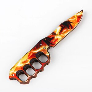 Сувенир деревянный нож-костет «Аниме глаза», 18 см