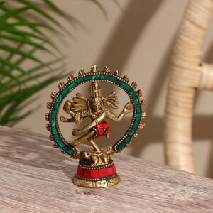 Сувенир "Натараджа" латунь, камень 10 см
