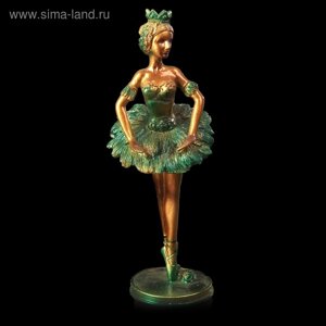 Сувенир полистоун "Балерина в зелёной пачке" 17х6,8х5,5 см