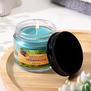 Свеча ароматическая "Scented Candle, Cedarwood", Кедр, 5*5см, 140 гр