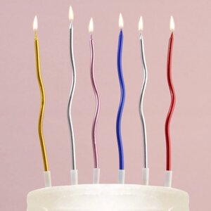 Свечи для торта «Для твоего праздника», разноцветные, 10 шт.