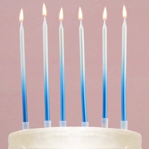 Свечи для торта, розовые и золотые , 16 шт., 5 х 6,5 см.