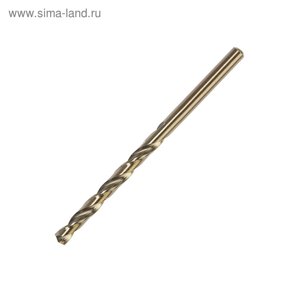 Сверло по металлу ТУНДРА, HSS-Co (5% кобальта), цилиндрический хвостовик, 4.8 мм