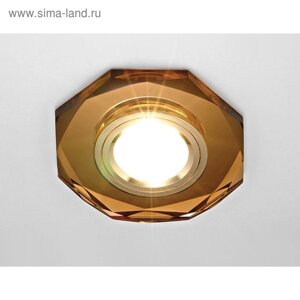Светильник Ambrella light встраиваемый, MR16, GU5.3, цвет коричневый, d=60 мм