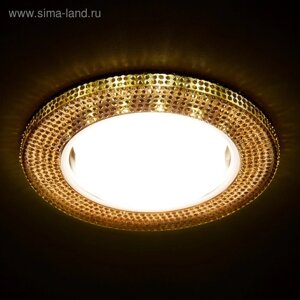 Светильник Ambrella light встраиваемый светодиодный, G5.3, 3Вт, цвет хром, агат, d=85 мм