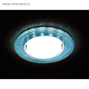Светильник Ambrella light встраиваемый светодиодный, G5.3, 3Вт, цвет хром, сапфир, d=85 мм