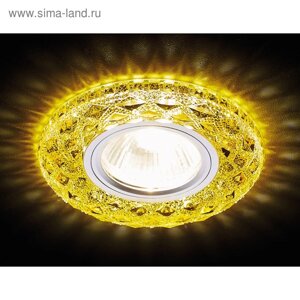 Светильник Ambrella light встраиваемый светодиодный, G5.3, 3Вт, цвет желтый, d=65 мм