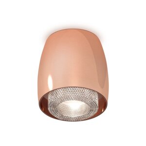 Светильник накладной с композитным хрусталём Ambrella light, XS1144010, MR16 GU5.3 LED 10 Вт, цвет золото розовое, прозрачный