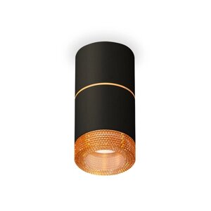 Светильник накладной с композитным хрусталём Ambrella light, XS7402182, MR16 GU5.3 LED 10 Вт, цвет чёрный песок, кофе