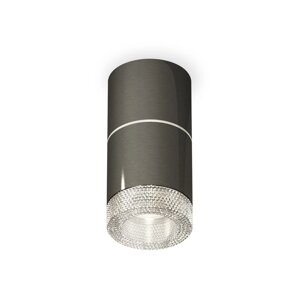 Светильник накладной с композитным хрусталём Ambrella light, XS7403042, MR16 GU5.3 LED 10 Вт, цвет чёрный хром, прозрачный