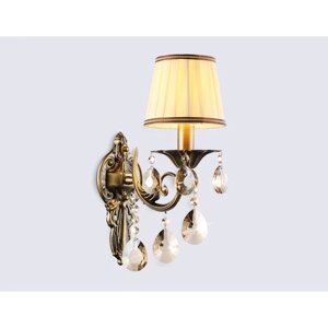 Светильник настенный с абажуром и хрусталём Ambrella light, Traditional, TR4578, 1хE14, цвет бронза