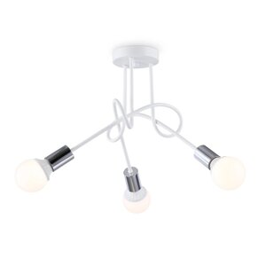 Светильник потолочный в стиле лофт Ambrella light, Loft, TR80414, 3хE27, цвет белый, хром