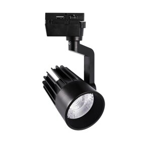Светильник-прожектор светодиодный трековый Uniel, 30 Вт, IP40, LED, 4000К, 3000 Лм, 145х80х123 мм, цвет чёрный