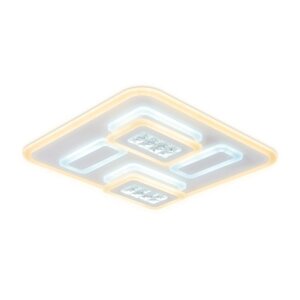 Светильник светодиодный потолочный с хрусталём Ambrella light, Ice, FA257, LED, 134 Вт, 10050Lum, 3000-6400К, цвет серый, матовый