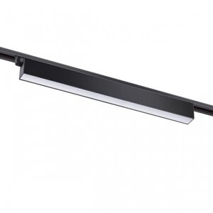 Светильник трековый однофазный трехжильный светодиодный Novotech. Iter, 30Вт, Led, 66х580х36 мм, цвет чёрный