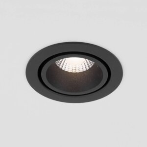 Светильник встраиваемый светодиодный Elektrostandard, Nulla, 101х101х66 мм, 7Вт, LED, 560Лм, 3000К, цвет чёрный