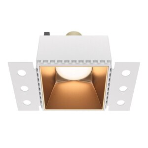 Светильник встраиваемый Technical DL051-01-GU10-SQ-WMG, GU10, 1х20 Вт, 130х75х55 мм, матовое золото
