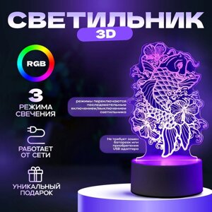 Светильник "Золотая рыбка" LED RGB от сети 9,5х11х19 см RISALUX