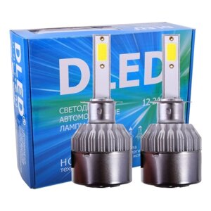 Светодиодная лампа DLED H1, C6 Original, 12V, 6500K, в наборе 2 шт