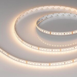 Светодиодная лента Arlight 8х1 мм, 5 м, IP20, 2835, 160 LED/м, 12 Вт/м, 24 В, 3000К, свечение тёплое белое